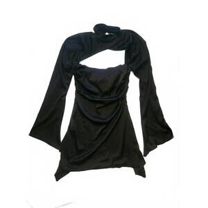 NWOT Rosedress Black Mini Dress. Womens Size Large. 25 inches long